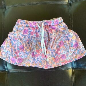 Baby girl flower skirt with built in shorts, size 12 month